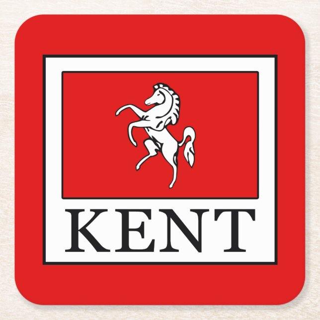 Kent County England Square Paper Coaster (Front)
