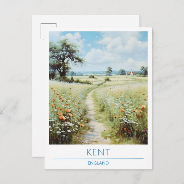 Kent England Vintage Travel  Postcard (Front/Back)