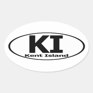 Kent Island Decal (set of 4) Oval Sticker
