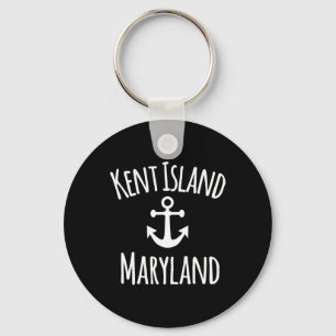 Kent Island Maryland Nautical Coastal Boating Sail Key Ring