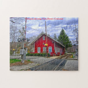 Kent Station Connecticut. Christmas Greetings Jigsaw Puzzle