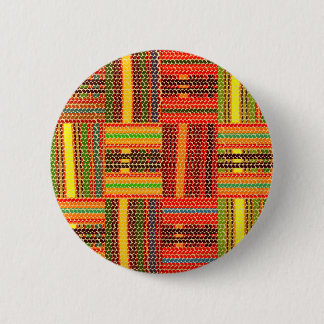 kente african print 6 cm round badge