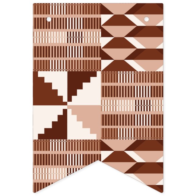 Kente Block - Clay Terracotta Bunting (First Flag)
