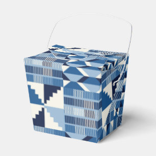Kente Block - Soft Indigo Favour Box