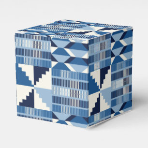 Kente Block - Soft Indigo Favour Box