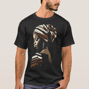 Kente Cloth Head Wrap Ethnic Beautiful African Afr T-Shirt