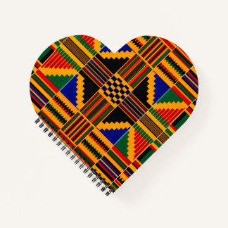 Kente Cloth Heart Notebook