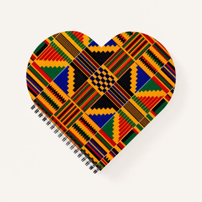 Kente Cloth Heart Notebook (Front)