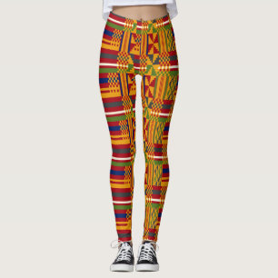 Kente Ethnic Pattern – Vibrant African Textile Leggings