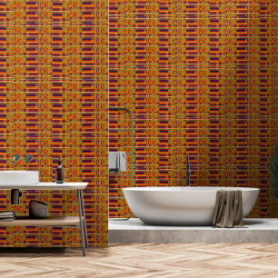 Kente Ethnic Pattern – Vibrant African Textile Wallpaper
