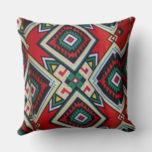 Kente Geometric Tapestry Cushion