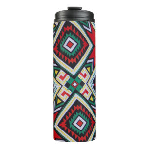 Kente Geometric Tapestry Thermal Tumbler
