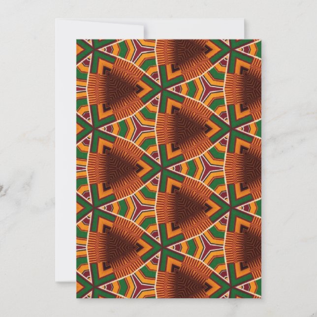 Kente Geometrics Afrocentric        Invitation (Front)