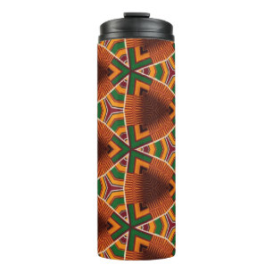 Kente Geometrics Kwanza Afrocentric Thermal Tumbler