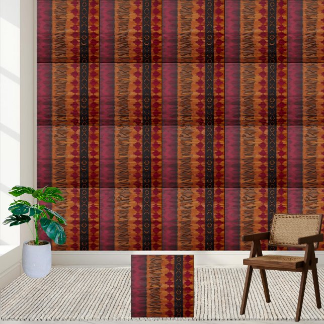 Kente-Inspired African Pattern Tile (Kente-Inspired African Pattern Tile)