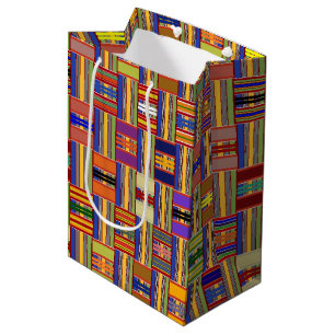 Kente Multi-Colour Stained Glass Medium Gift Bag