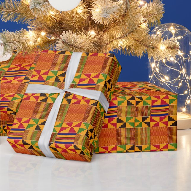 Kente Pattern Wrapping Paper (Holidays)