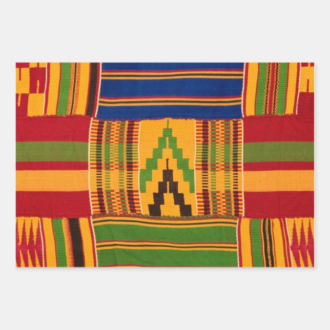 Kente Print Wrapping Paper (Front)