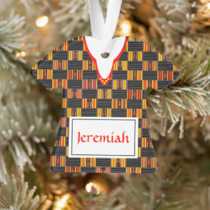 Kente Shirt with Name K30 Acrylic Ornament