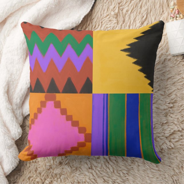 Kente Throw Pillow (Blanket)