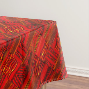 Kente True Red Tablecloth