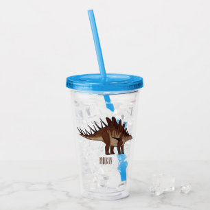 Kentrosaurus cartoon illustration acrylic tumbler