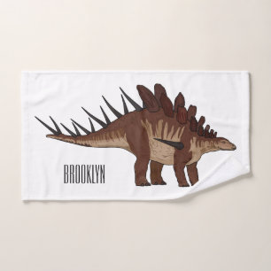 Kentrosaurus cartoon illustration  bath towel set