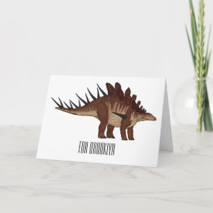 Kentrosaurus cartoon illustration  card