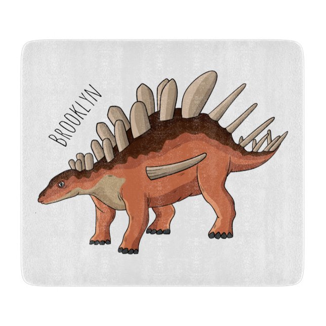 Kentrosaurus cartoon illustration  cutting board (Front)
