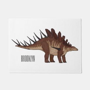 Kentrosaurus cartoon illustration doormat
