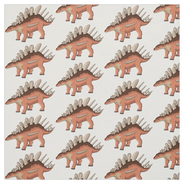 Kentrosaurus cartoon illustration fabric (Swatch)