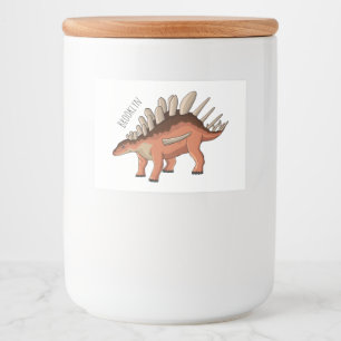 Kentrosaurus cartoon illustration food label
