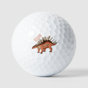 Kentrosaurus cartoon illustration golf balls