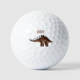 Kentrosaurus cartoon illustration golf balls