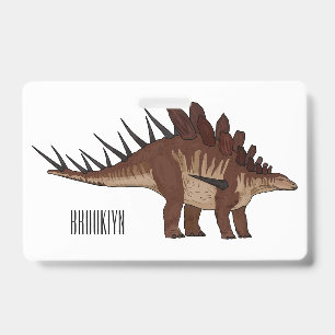 Kentrosaurus cartoon illustration  ID badge