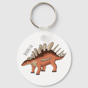 Kentrosaurus cartoon illustration key ring