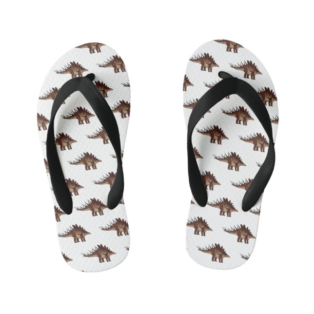 Kentrosaurus cartoon illustration  kid's thongs (Footbed)