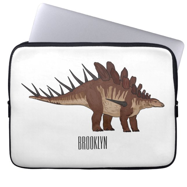 Kentrosaurus cartoon illustration  laptop sleeve (Front)