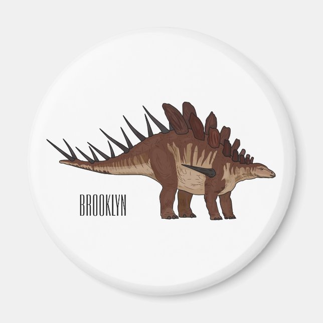 Kentrosaurus cartoon illustration  magnet (Front)