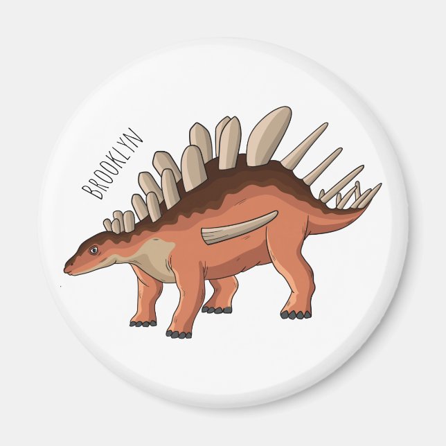 Kentrosaurus cartoon illustration  magnet (Front)