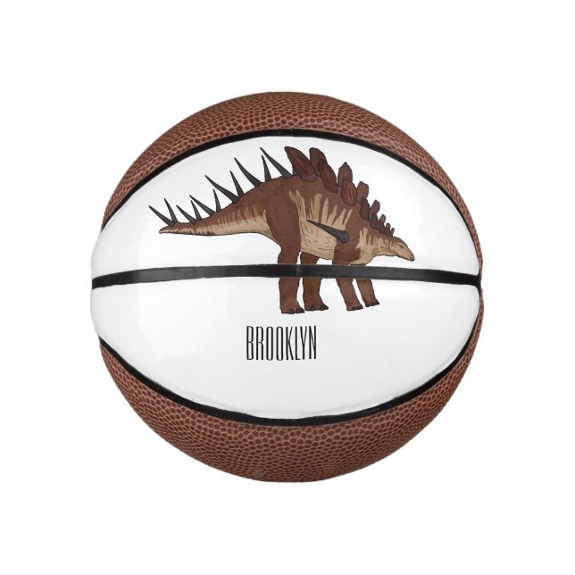 Kentrosaurus cartoon illustration  mini basketball (Front)
