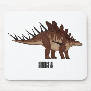 Kentrosaurus cartoon illustration mouse pad