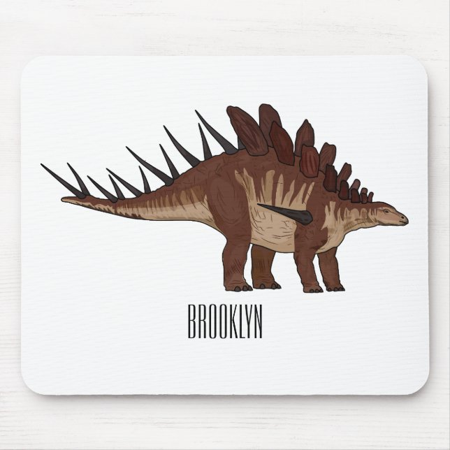 Kentrosaurus cartoon illustration  mouse pad (Front)
