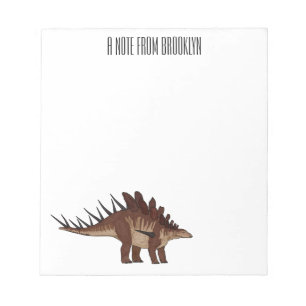 Kentrosaurus cartoon illustration notepad