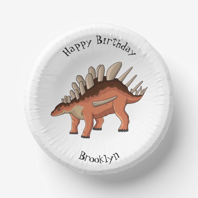Kentrosaurus cartoon illustration paper plate (Front)