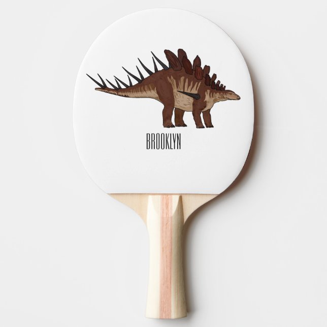 Kentrosaurus cartoon illustration  ping pong paddle (Front)
