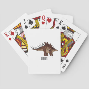 Kentrosaurus cartoon illustration  playing cards