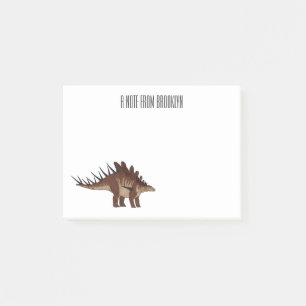 Kentrosaurus cartoon illustration  post-it notes