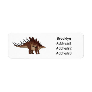 Kentrosaurus cartoon illustration return address label