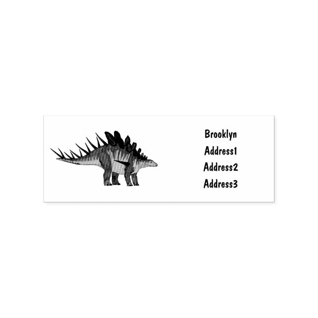 Kentrosaurus cartoon illustration rubber stamp (Imprint)